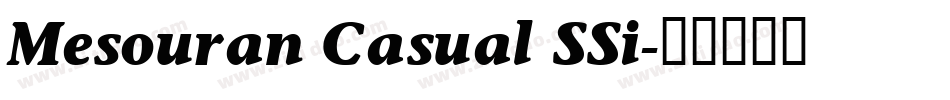 Mesouran Casual SSi字体转换